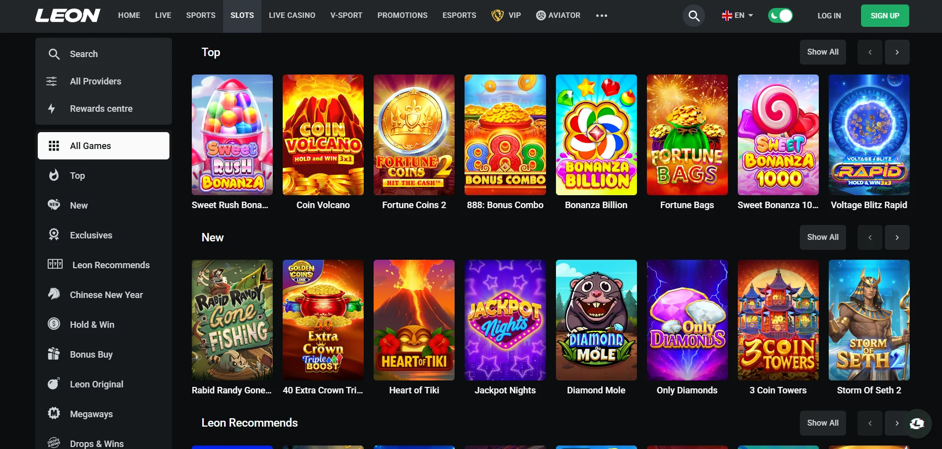 Leon casino jeux
